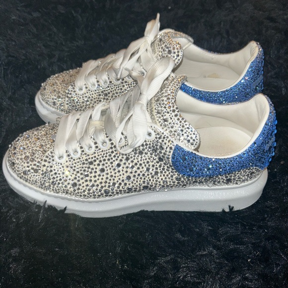 Blue & White Glitter Alexander Mcqueens - Picture 4 of 7